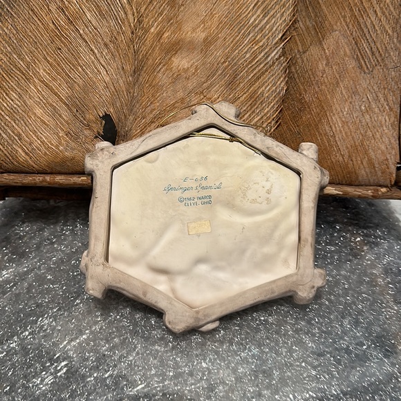 Vintage 3D Springer Spaniel Ceramic Wall Plaque 1962 - Picture 5 of 5